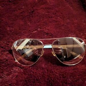 Rose Gold Aviator Sunglasses
